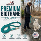 Gummy K9 Dog Leash, Biothane, Dog Training Leash, Made in The USA, 6 Feet, Various Sizes & Colors (1/2, Teal)