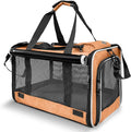 GAPZER Dog Carry Bag Puppy, Pet Soft-Shell Portable Kennel Crate 0-15 lbs | Privacy Protection Big Kitten Car Travel Cloth Carry Bag up to 20 lbs, Small Animal Portable Mesh Kennel Cage for Vet Visits
