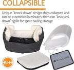 K&H Pet Products Bucket Booster Washable Medium and Small Dog Car Seat with Dog Seat Belt for Car, Sturdy Booster Seats, 2 Safety Leashes