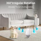 DOEL Cat Toys Interactive for Indoor, Rechargeable Automatic Rotating Feather Wand Toy, Tumbler Design, Electric Fun Tracker Exercise Gift, Stimulate to Chase and Hunting, for Bored Cats Kitten