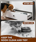 Dog/Cat Feeding Station with Storage, Large Capacity Pet Feeding Station | 23.6 x 23.6 x 31.5 inch, Multi-Layer, Sturdy Pet Storage Cabinet, Waterproof PVC Finish, For Kitchen, Laundry Room & Garage