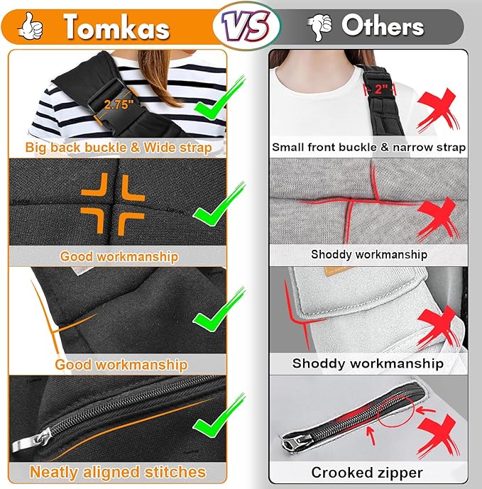 Tomkas Dog Sling Carrier for Small Dogs Puppy Carrier for Small Dogs (Black, for Pets Weight 2-7 lbs)