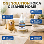 Sheiner's Pet Urine Enzyme Cleaner & Pet Stain & Odor Remover, Advanced Enzymatic Cleaner Solution for Carpets, Rugs, Upholstery & Multi-Surfaces, Safe for Pets & Kids. (128 oz)