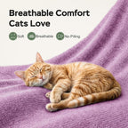 Cat Wrap for Cutting Nails, Self-Adhesive Cat Nail Clipping Restraint Bag, Anti-Scratch Cat Grooming Swaddle for Meds, SubQ Fluids, Ear Cleaning, Teeth Brushing & Vet Visits,Pinkish Purple,L