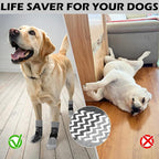 EXPAWLORER 6Pcs Anti Slip Dog Socks to Prevent Licking Paws, Dog Shoes for Hot Pavement Double Sides Dog Boots & Paw Protectors Booties for Hardwood Floors with Grippers Small Medium Large Senior Dogs