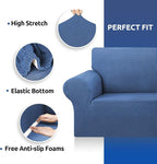 Stretch Couch Covers for Sofa, 3 Cushion Couch Slipcover,Riverside | 1-Piece Washable Sofa Cover Pet Friendly(78"-94") Furniture Protector Soft Jacquard, Elastic Bottom for Dogs & Kids