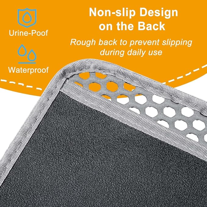 Extra Large Cat Litter Mat, XL 47"x28" Litter Trapping Mat for Cat,Litter Box Matt for indoor, 2 Layer Catcher Rug for Multiple-Pet kitty Litterbox, Waterproof Urine Proof,Clean Easily,Non-Slip
