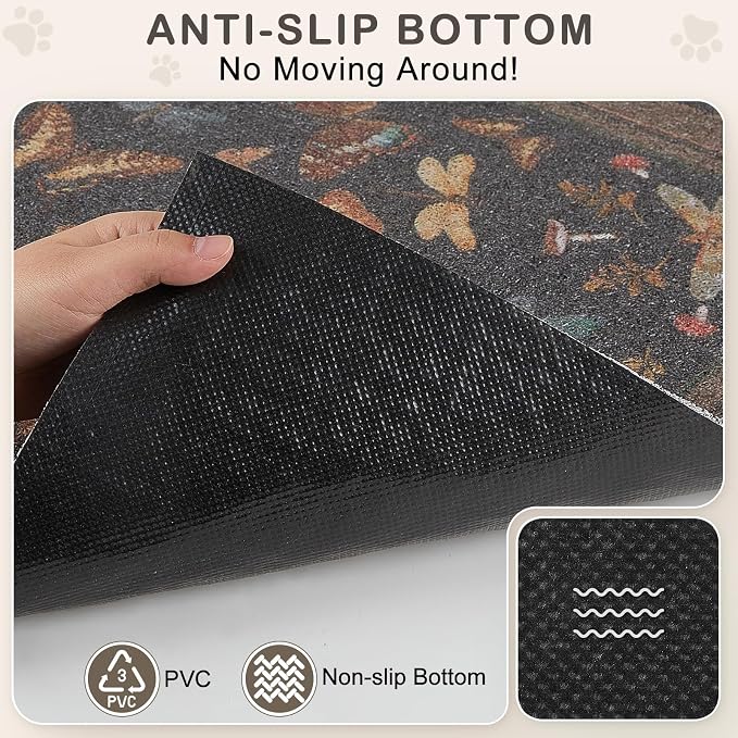 Unicorn Catcher 24"x15" Cat Litter Mat Non-Slip Washable Litter Box Mat | High-Density PVC Litter Catcher Mat Efficiently Traps Scattered Litter From Paws To Keep Floors Clean