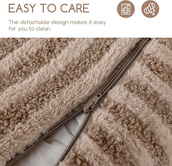 Hollypet Cat Bed Small Dog Orthopedic Couch Beds for Pets up to 13 lbs | Fluffy Multifunctional Double-Layer Warming Kitten Pet Couch Orthopedic Beds with Machine Washable Cover and Non-Slip Bottom