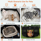 Siedihit Dog Playpen, Large Puppy Pet Playpen, Dog Crate Tent Cage Indoor | Outdoor, Portable Pop Up Dogs Kennel Playpen with Carrying Case for Dogs/Cats/Rabbits, Black