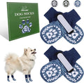 EXPAWLORER Dog Socks to Prevent Licking and Slipping, Summer Dog Shoes for Hot Pavement, Paw Protectors Boots for Hardwood Floors Anti-Slip, Dog Booties for Small Medium Large Senior Dogs XS