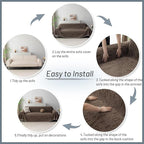 MYSKY HOME Couch Covers for 3 Cushion Couch Sofa, Sectional Couch Cover L Shape Chenille Couch Cushion Covers for Pets, Furniture Protector Cover for Dogs, Kids, 71"X150", Deep Chocolate