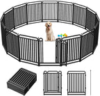 Thickened Metal Tube Dog Playpen Outdoor, Low Threshold Dog Pen, Heavy Duty 40" H 16 Panels for Pet Playpens Indoor, Portable Pet Fence for Yard RV Camping
