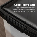 IRIS USA Dog Food Storage Container, Up to 25 lbs, Black, Made in USA | Wheels for Mobility, Airtight Seal, BPA-Free, Best for Bird Seed, Cat food, Cat Litter, Chicken Feed, Pellets