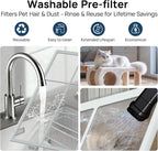 Air Purifiers for Home Large Room up to 1015Ft² - HEPA Air Purifier for Bedroom with Washable Pre Filters & AHAM Verified - 20 dB Air Cleaner for Pets Dander, Allergies, Dust, Smoke, Pollen, JF280