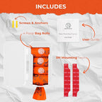 PEXTER Dog Poop Bag Dispenser - Outdoor or Indoor Pet Waste Bag Dispenser Station - Stick-On or Screw-On Wall Mount - Poop Bags Storage Outdoor Container - Includes 4 Doggie Bag Rolls (White)