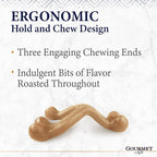 Nylabone Strong Chew Gourmet Style Wishbone Dog Chew Toy, Chicken Flavor | Small breeds, durable chew toys, long lasting, easy-hold shape, helps clean teeth, for dogs up to 25 lbs
