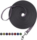 Hi Kiss Dog/Puppy Obedience Recall Training Agility Lead - 15ft 20ft 30ft 50ft 100ft Training Leash - Great for Training, Play, Camping, or Backyard(30ft,BL+PK)