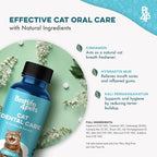BestLife4Pets Cat Dental Care Supplement - 400 Pills | for Bad Breath, Tartar & Gum Support - Natural Cat Teeth Cleaning Oral Tablets Provide Eating & Gum Comfort, Teeth Wellness