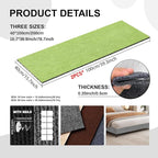 Cat Scratch Couch Furniture Protector from Cat Claws, Green, 78.7x15.8In | Self-Adhesive Cat Scratch Pad Deterrent for Furniture, DIY Climbing Cat Scratcher for Sofa Corners, Walls, Doors-with 20 Pins