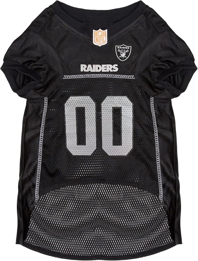 Pets First NFL Raiders Dog Jersey, Size Small, Football Shirt Costume for Pet, Dog Sports T-Shirt, NFL Team Clothing for Cats, Licensed Pet Apparel Available in 7 Sizes and 32 Teams