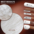 FLAMIA & JABZ FJ Professional Stripping Knife kit (6 pieces set) for Dogs & Pets, Wooden Handle Grip with Stainless Steel Blade (Right handed) (Rosewood)