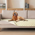 gogobunny 100% Double-Sided Waterproof Dog Bed Cover Pet Blanket Sofa Couch Furniture Protector for Puppy Large Dog Cat, Reversible (30x90 Inch (Pack of 1), Dark Cream/Light Cream)