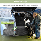 SUV Cargo Liner for Dogs, Waterproof Pet Trunk Cover for SUVs | with Bumper Flap Protector, Scratchproof Non-Slip 600D Oxford Fabric, Machine Washable