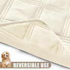 Smiry Waterproof Dog Bed Cover, Reversible Pet Blanket for Sofa Couch | Soft Washable Dog Blanket, Leakproof Couch Cover for Dogs Cats & Furniture Protection, 40x70, Beige/Beige