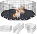 Peekaboo Dog Playpen 24 Inch, 8 Panel Metal Pet Fence with Bottom Pad | Playpen + printing pad，8 Panel Foldable Rustproof Pet Playpen,Climate Pledge Friendly Choice