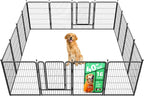 FXW Rollick Dog Playpen, Indoor, Yard & RV Camping, 40" H, 16 Panels | Easy setup, Heavy-duty, DIY layouts, for Medium & Large Dogs, Patented