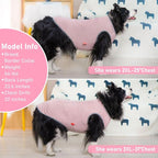 KYEESE 2Pack Dog Shirt, Lightweight Sun Protection Sleeveless Dog T Shirts for Medium Large Dogs Girl, Breathable Pet Reflective Tank Top Summer Dogs Clothes for Outdoor Walking, Pink+Grey, 2XL