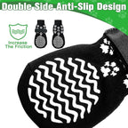 EXPAWLORER 6Pcs Anti Slip Dog Socks to Prevent Licking Paws, Dog Shoes for Hot Pavement Double Sides Dog Boots & Paw Protectors Booties for Hardwood Floors with Grip Small Medium Large Senior Dogs, M