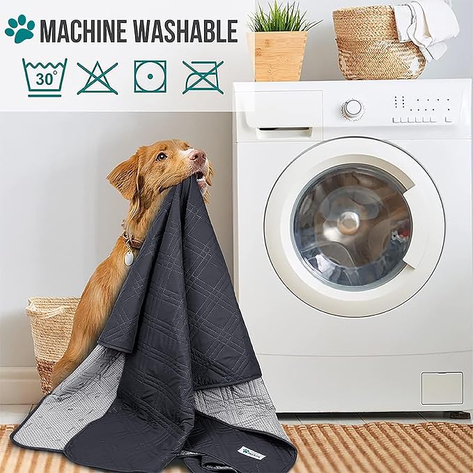 PetAmi Waterproof Couch Cover for Dog Non-Slip Bed Sofa Blanket, 30x70 Gray | Leakproof Furniture Protector for Pet Cat, Machine Washable Pee Proof Mat for Chair Car Seat, Durable & Anti Slip Backing