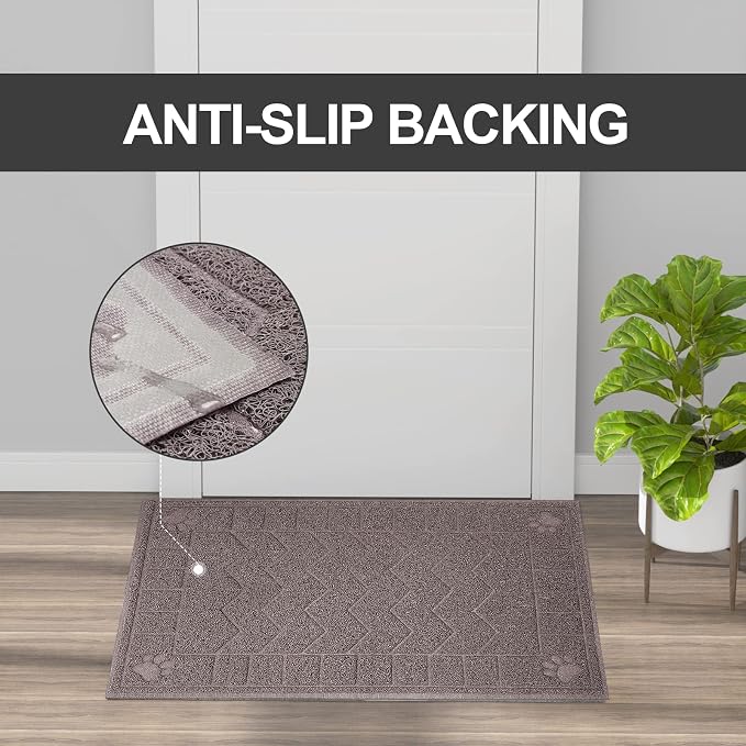 Cat Litter Mat, Litter Trapping Mat Soft on Kitty Paws, 35" x 24" Kitten Litter Box Mat for Cleaner Floors, Waterproof, Easy Clean, Durable Large Size Cat Litter Pad for Kitten.