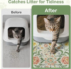 Unicorn Catcher 33"x22" Cat Litter Mat Non-Slip Washable Litter Box Mat | High-Density PVC Litter Catcher Mat Efficiently Traps Scattered Litter From Paws To Keep Floors Clean