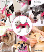 Kkiimatt Dog Grooming Hammock, Small Dog Hammock for Nail Trim, Hanging Harness for Claw Care,Grooming Sling Holder Hanger with Thick Fabric Neck Support Wide Strap Restraint