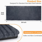 FURTIME Backseat Pet Bed Mat, Non-Slip Dog Bed for Car Back Seat, Washable Travel Pet Mat with Removable Cover, Dog Seat Covers Protector Fit for Backseat Extenders and Trucks SUVs, 54"x 24.8", Grey