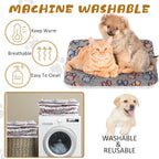 Tuanse 4 Pack Ultra Soft Dog Cat Bed Mat Small Animal Guinea Pig Bed with Cute Print Reversible Fleece Dog Crate Kennel Pad Cozy Washable Thickened Hamster Pet Beds Mat(23 x 18 Inches,Gray)