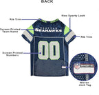Pets First NFL Seattle Seahawks Dog Jersey, Size X-Small, Football Shirt Costume for Pet, Dog Sports T-Shirt, NFL Team Clothing for Cats, Licensed Pet Apparel Available in 7 Sizes and 32 Teams