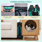 Ownpets Extra Large Cat Carrier for 2 Cats Small Dogs, 24 Inches Collapsible Soft Dog Crate for Car Travel, Portable Pet Carrier with Soft Mat | Foldable, Portable, 4-Doors, 4-Side Mesh Windows, Steel Frame Oxford Cloth, Soft Cushion Mat, Leash, Easy S...