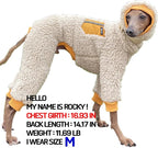 D Doggy Star Italian Greyhound Sweater Turtleneck Outfit Warm Fleece Onesie Clothes Whippet for Dog Coat (XL,Mustard Pkt)
