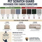 Cat Scratch Furniture Protector - 10 Pack XL | 17" x 12" Sheets, Sofa Guard, Claw-Deterrent Pet Coverage, Self-Adhesive with 50 Twist Pins, Cuttable to Fit