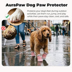 Breathable Dog Boots for Summer, Non Slip Mesh Shoes Reflective & Adjustable Puppy Shoes for Hot Pavement Protection, Anti-Slip Sole Booties for Walking Running, Pink, Size 3