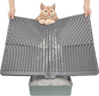 UPSKY Large Cat Litter Mat 31" x 24 Waterproof and Washable, Soft on Paws | Litter Catcher Pad, Cat Litter Trapping Mat, Scatter Control, Fits Most Litter Boxes, Use for Dogs & Cats, Grey