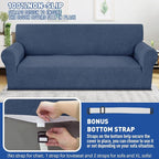 YEMYHOM Couch Cover Latest Jacquard Design High Stretch Extra Large Sofa Covers Pet Dog Cat Proof Oversized Slipcover Non Slip Magic Elastic Furniture Protector (X-Large, Begonia Leaf Navy)