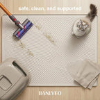 Cat Litter Box Mat - XL Extra Large Size 40 x 30 in, Water Proof, Kitty Litter Trapping Mat, Easy to Clean, Scatter Control, Odorless, Pet Supplies for Indoor Cats, Warm Beige