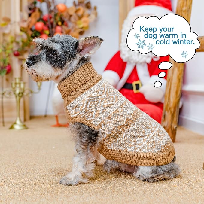 HOMIMP Dog Sweater Argyle - Warm Sweater Winter Clothes Puppy Soft Coat, Ugly Dog Sweater for Small Medium and Large Dogs, Pet Clothing Boy Girl