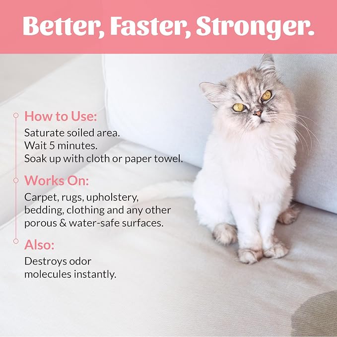 SKOUT'S HONOR Cat Urine and Odor Destroyer, 35 oz | Professional-Strength Cat Urine Odor Eliminator for Indoors, Carpets and Upholstery, Plant-Powered