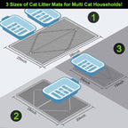 Mofason Cat Litter Mat Litter Trapping Mat XXL Grey Silicone Litter Box Mat | Waterproof 38"x25" kitty litter mat for floor; extra large litter trapping, litter matt for cat litterbox easy clean pet mat